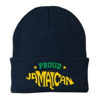 Proud Jamaican Jamaica Flag Map Souvenir Jamaican Knit Cap Winter Beanie