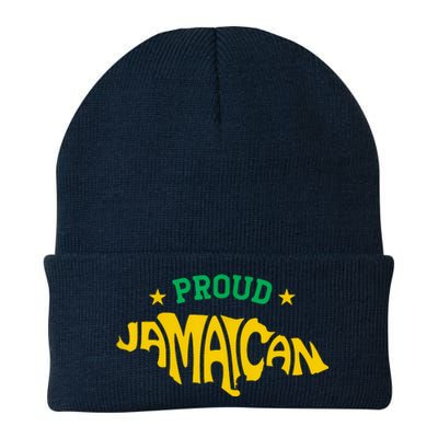 Proud Jamaican Jamaica Flag Map Souvenir Jamaican Knit Cap Winter Beanie