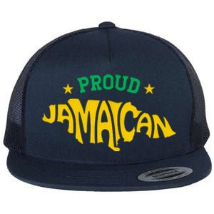 Proud Jamaican Jamaica Flag Map Souvenir Jamaican Flat Bill Trucker Hat