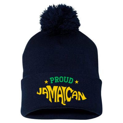 Proud Jamaican Jamaica Flag Map Souvenir Jamaican Pom Pom 12in Knit Beanie