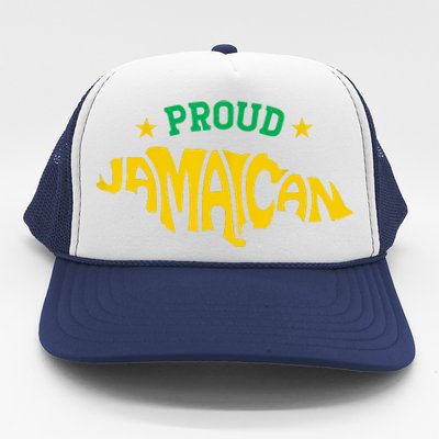 Proud Jamaican Jamaica Flag Map Souvenir Jamaican Trucker Hat