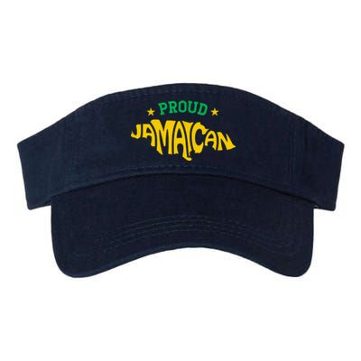 Proud Jamaican Jamaica Flag Map Souvenir Jamaican Valucap Bio-Washed Visor