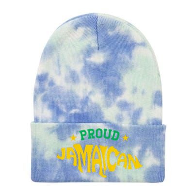 Proud Jamaican Jamaica Flag Map Souvenir Jamaican Tie Dye 12in Knit Beanie