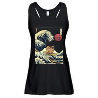 Pekingese Japanese Kanagawa Wave Funny Surf Dog Ladies Essential Flowy Tank