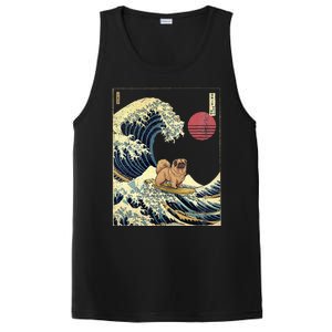 Pekingese Japanese Kanagawa Wave Funny Surf Dog PosiCharge Competitor Tank