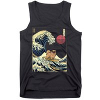 Pekingese Japanese Kanagawa Wave Funny Surf Dog Tank Top