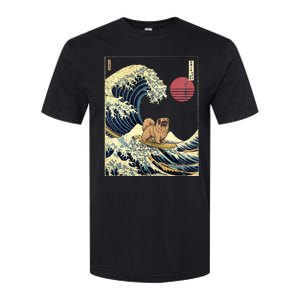 Pekingese Japanese Kanagawa Wave Funny Surf Dog Softstyle CVC T-Shirt