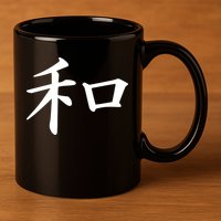 Peace Japanese Kanji Symbol 11oz C Handle Ceramic Mug