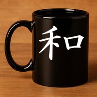 Peace Japanese Kanji Symbol 11oz C Handle Ceramic Mug