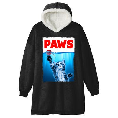 Paws Jaws Kitten Ball String For Men For Women Feline Lovers Hooded Wearable Blanket