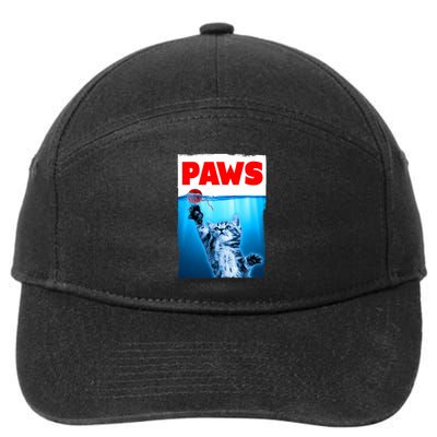 Paws Jaws Kitten Ball String For Men For Women Feline Lovers 7-Panel Snapback Hat