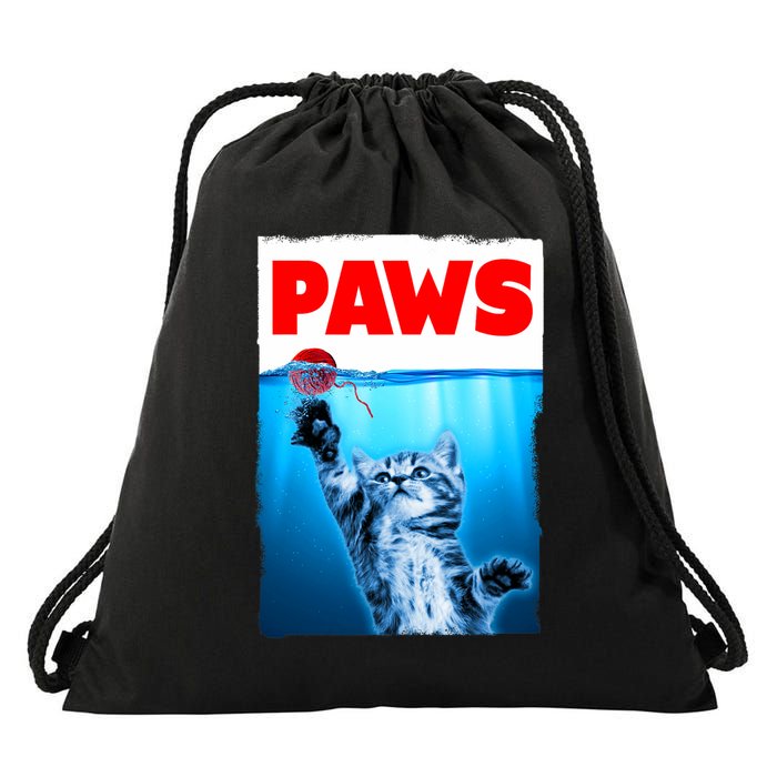 Paws Jaws Kitten Ball String For Men For Women Feline Lovers Drawstring Bag