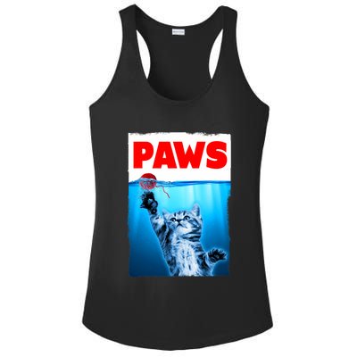 Paws Jaws Kitten Ball String For Men For Women Feline Lovers Ladies PosiCharge Competitor Racerback Tank