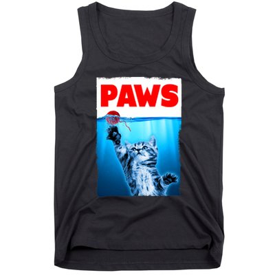 Paws Jaws Kitten Ball String For Men For Women Feline Lovers Tank Top