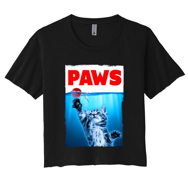 Paws Jaws Kitten Ball String For Men For Women Feline Lovers Crop Top