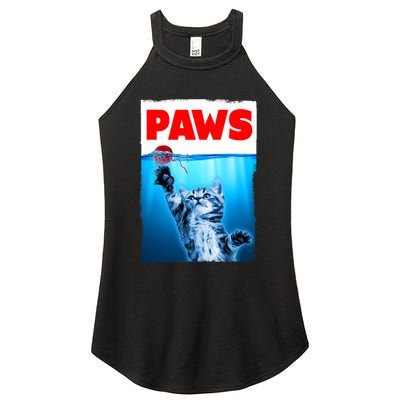 Paws Jaws Kitten Ball String For Men For Women Feline Lovers Women's Perfect Tri Rocker Tank