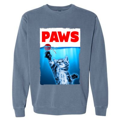 Paws Jaws Kitten Ball String For Men For Women Feline Lovers Garment-Dyed Sweatshirt