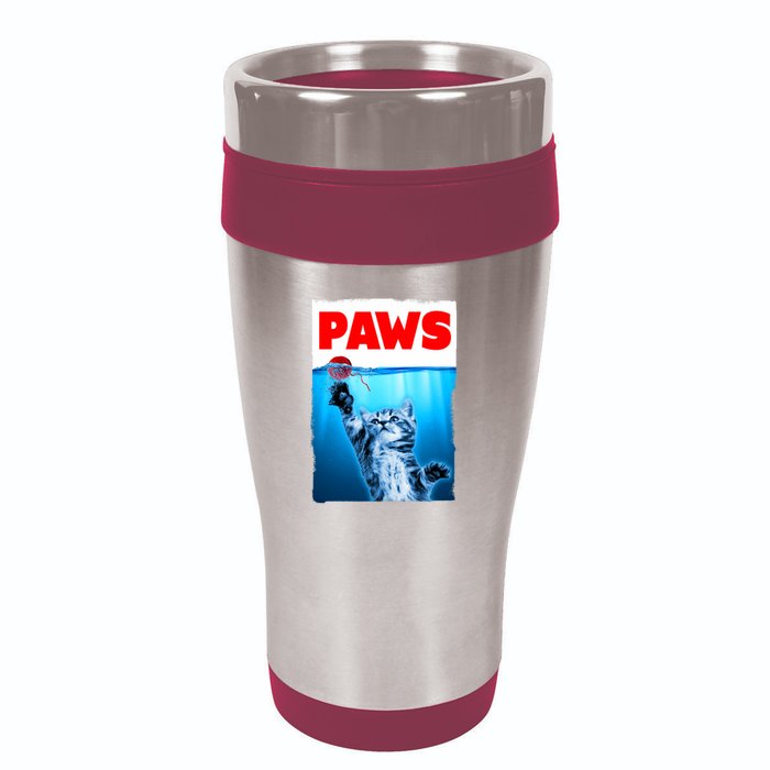 Paws Jaws Kitten Ball String For Men For Women Feline Lovers 16oz Travel Tumbler