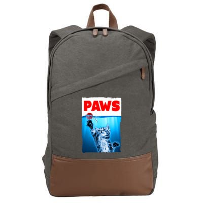 Paws Jaws Kitten Ball String For Men For Women Feline Lovers Cotton Canvas Backpack