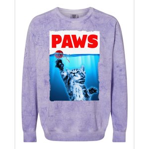 Paws Jaws Kitten Ball String For  Feline Lovers Colorblast Crewneck Sweatshirt