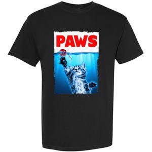 Paws Jaws Kitten Ball String For  Feline Lovers Garment-Dyed Heavyweight T-Shirt