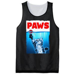 Paws Jaws Kitten Ball String For  Feline Lovers Mesh Reversible Basketball Jersey Tank