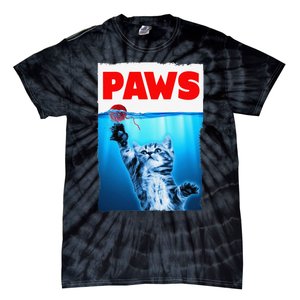 Paws Jaws Kitten Ball String For  Feline Lovers Tie-Dye T-Shirt