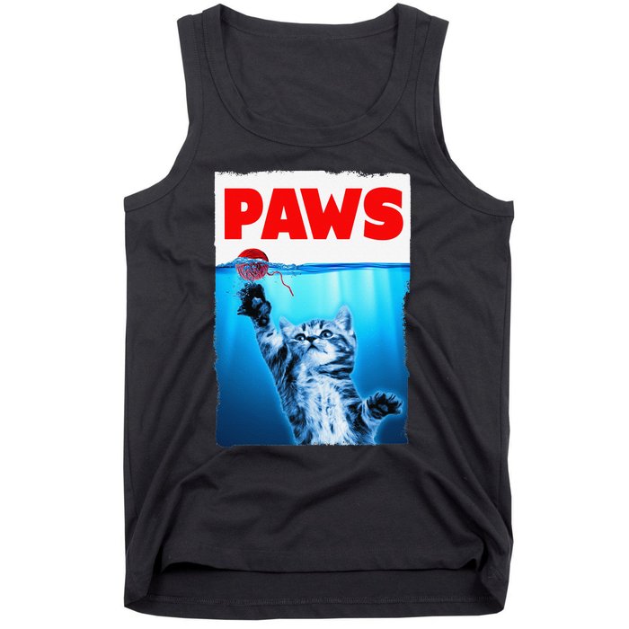 Paws Jaws Kitten Ball String For  Feline Lovers Tank Top