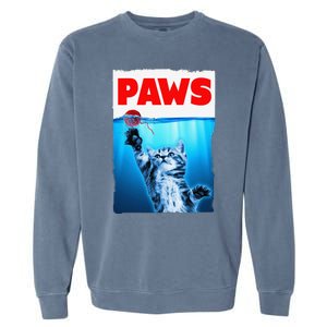 Paws Jaws Kitten Ball String For  Feline Lovers Garment-Dyed Sweatshirt