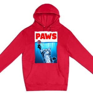 Paws Jaws Kitten Ball String For  Feline Lovers Premium Pullover Hoodie