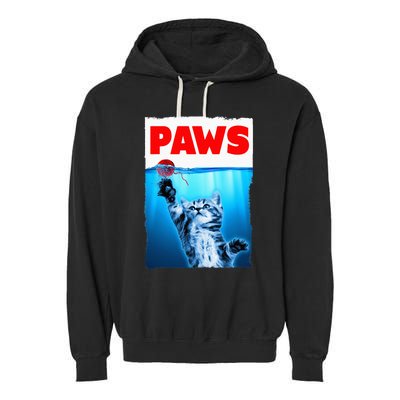 Paws Jaws Kitten Ball String For Men For Women Feline Lovers Garment-Dyed Fleece Hoodie