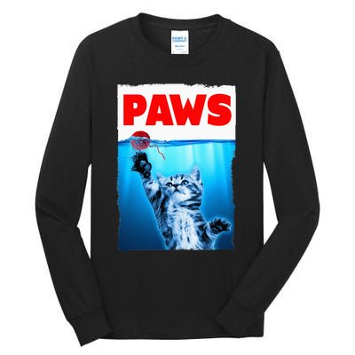 Paws Jaws Kitten Ball String For Men For Women Feline Lovers Tall Long Sleeve T-Shirt