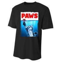 Paws Jaws Kitten Ball String For Men For Women Feline Lovers Performance Sprint T-Shirt