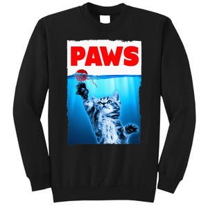 Paws Jaws Kitten Ball String For Men For Women Feline Lovers Tall Sweatshirt