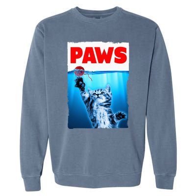 Paws Jaws Kitten Ball String For Men For Women Feline Lovers Garment-Dyed Sweatshirt