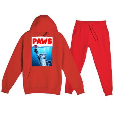 Paws Jaws Kitten Ball String For Men For Women Feline Lovers Premium Hooded Sweatsuit Set