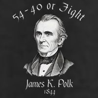 President James K Polk 1844 Campaign Slogan 7 Panel Mesh Trucker Snapback Hat