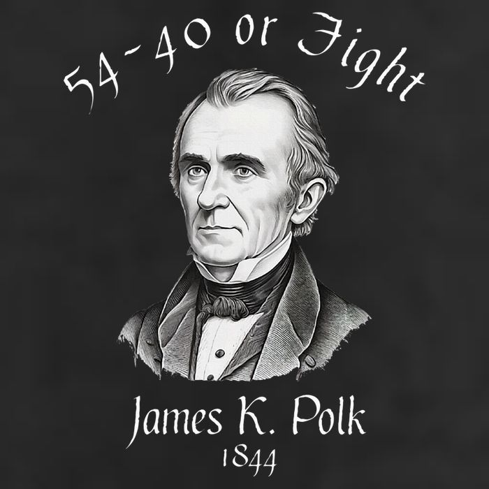 President James K Polk 1844 Campaign Slogan 7 Panel Mesh Trucker Snapback Hat