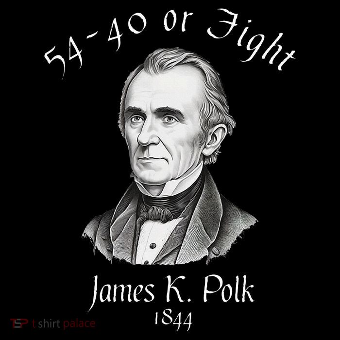 President James K Polk 1844 Campaign Slogan Tank Top
