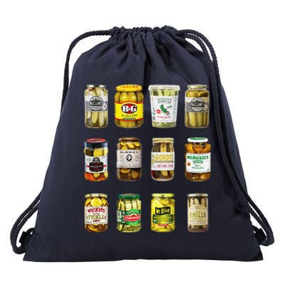 Pickle Jar Lovers Vintage Canned Pickles Canning Season Drawstring Bag