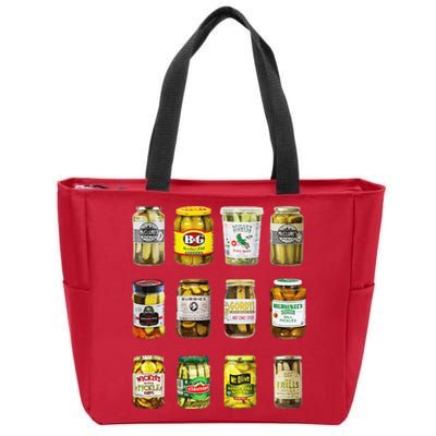 Pickle Jar Lovers Vintage Canned Pickles Canning Season Zip Tote Bag