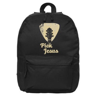 Pick Jesus Music Pastor Pastor Easter Gift 16 in Basic Backpack