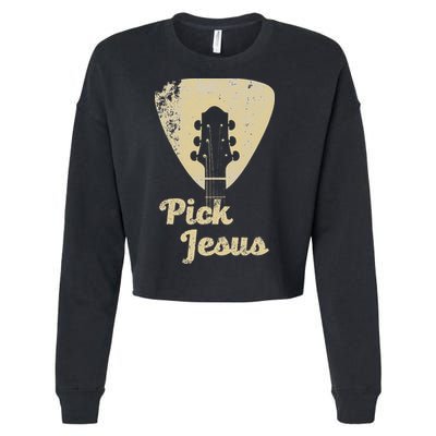 Pick Jesus Music Pastor Pastor Easter Gift Cropped Pullover Crew