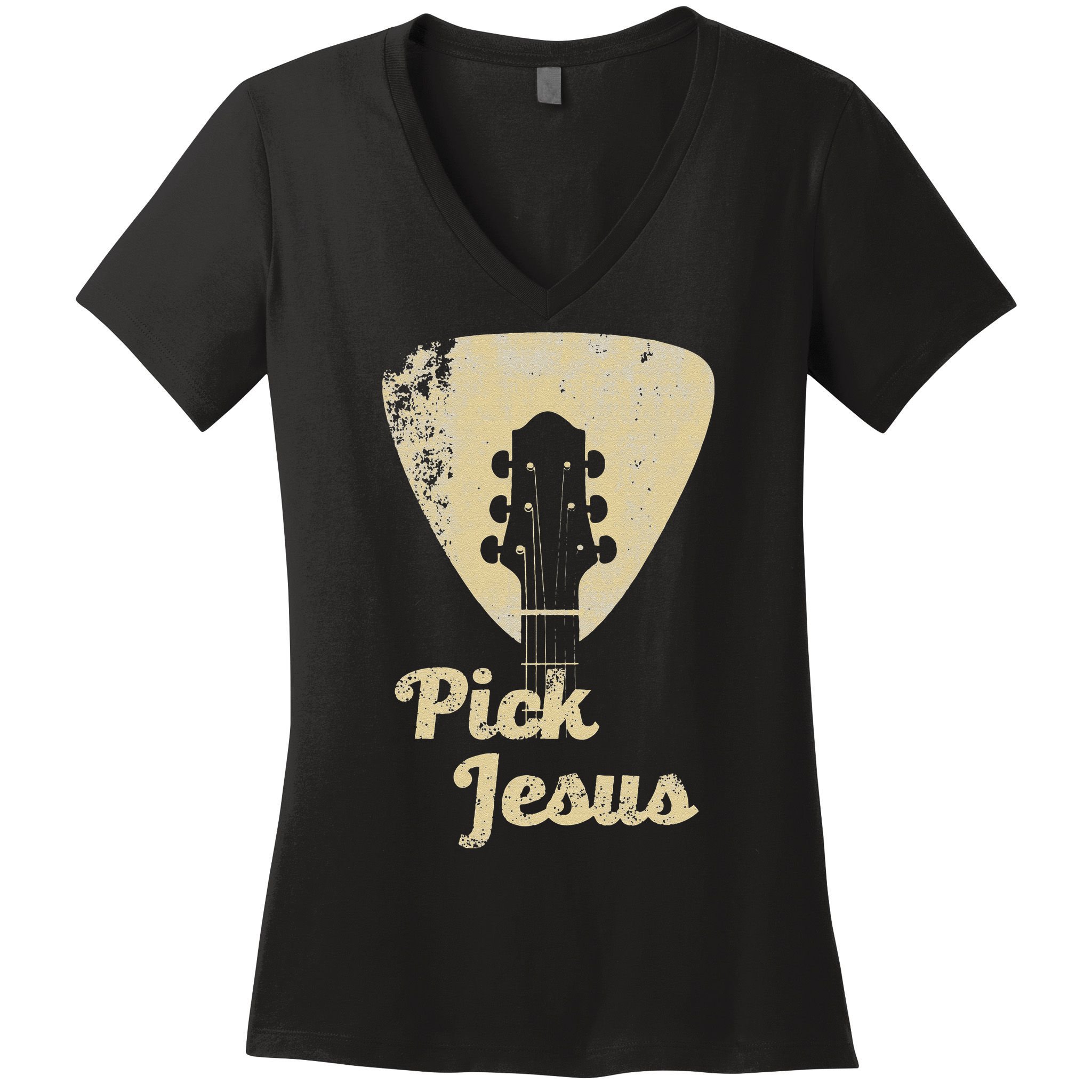 Pick Jesus Music Pastor Pastor Easter Gift Women's V-Neck T-Shirt