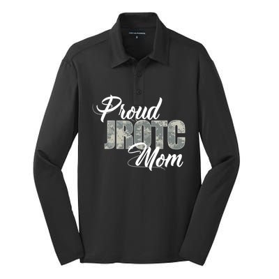 Proud Jrotc Mom Gift For Proud Mother Of Junior Rotc Cadets Gift Silk Touch Performance Long Sleeve Polo