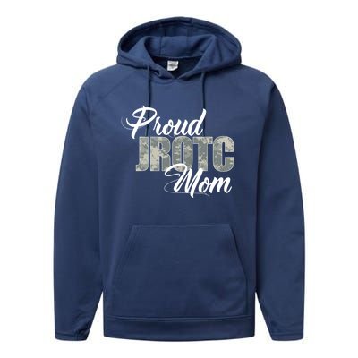 Proud Jrotc Mom Gift For Proud Mother Of Junior Rotc Cadets Gift Performance Fleece Hoodie