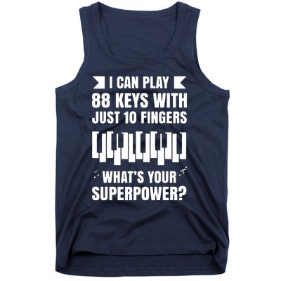 Piano Jazz Music Keyboard Composer Piano Player Tank Top