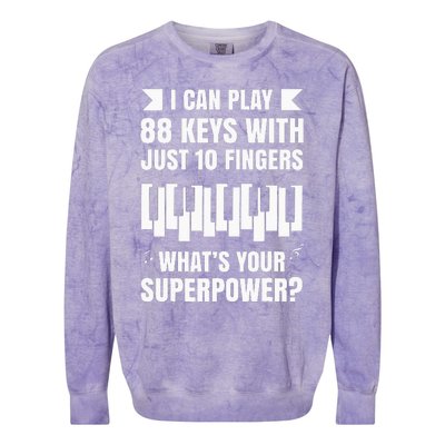 Piano Jazz Music Keyboard Composer Piano Player Colorblast Crewneck Sweatshirt