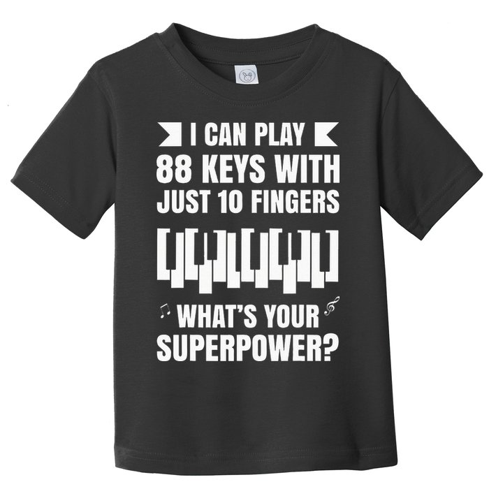 Piano Jazz Music Keyboard Composer Piano Player Toddler T-Shirt