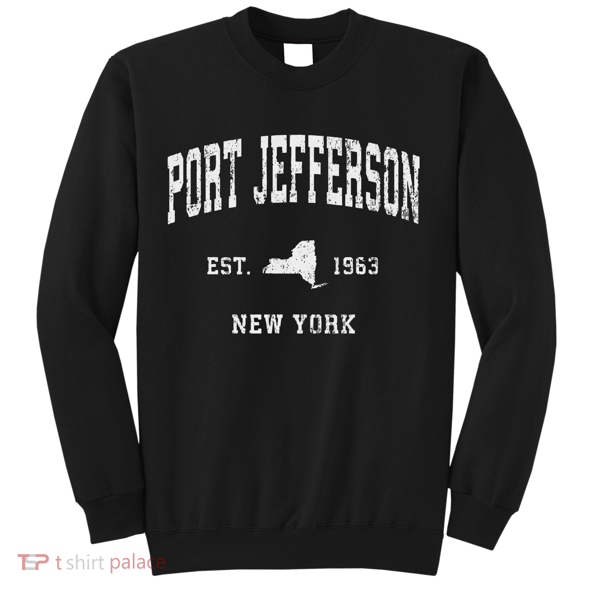 Port Jefferson New York Ny Vintage Athletic Sports Design Sweatshirt